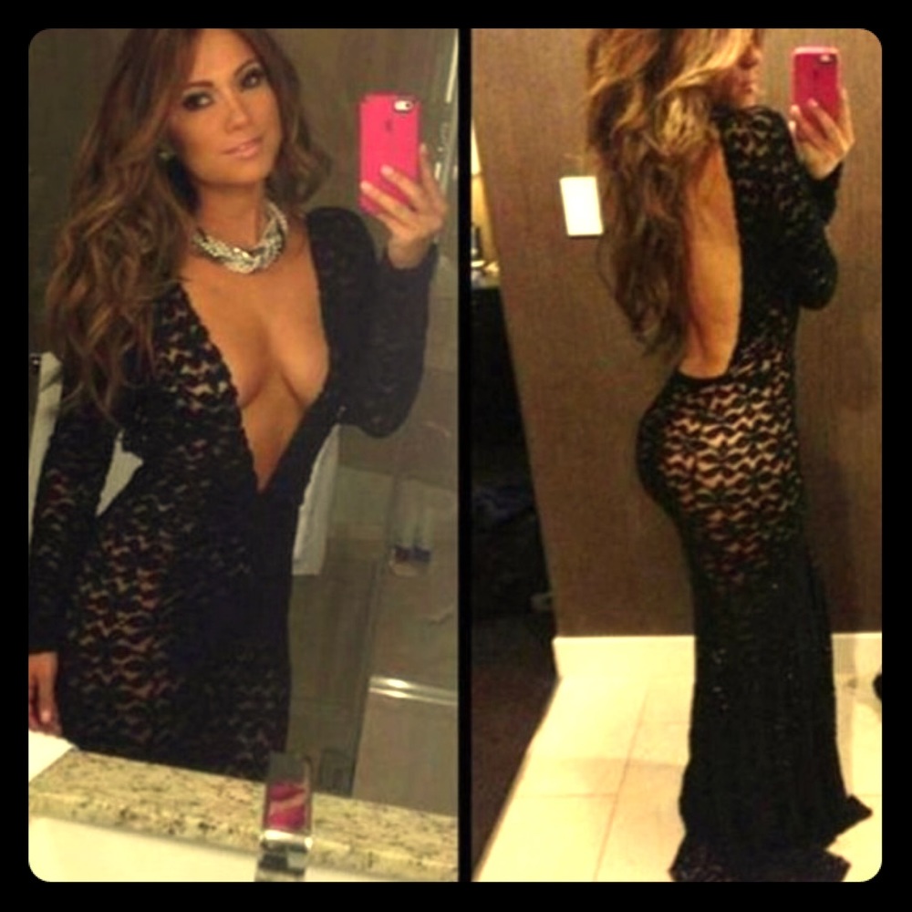 Long sleeve gown